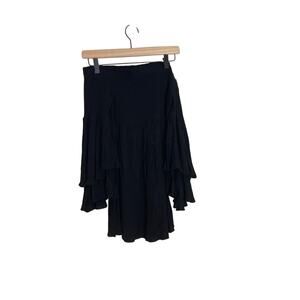 Illa Illa Women's Cold Shoulder Elastic Whimsygoth Witchcore Little Black Dress